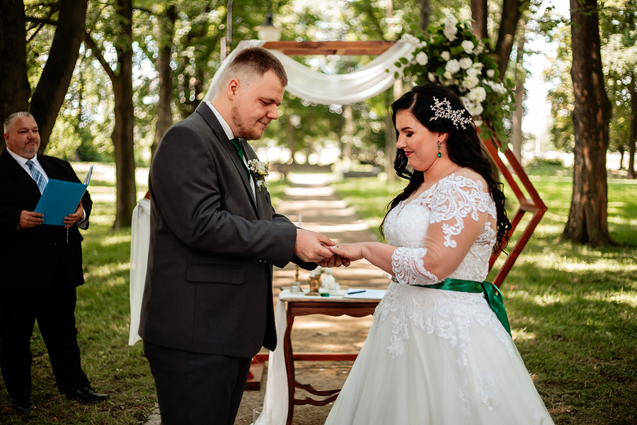 svatební foto zámek chalupki nevěsta a ženich bohumín